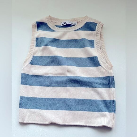 Zara Striped Cropped Tank Size M - Picture 1 of 5